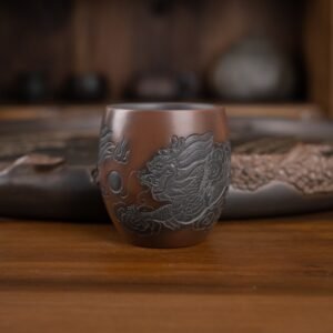 Hand-carved Nixing clay tasting cup - product detail view 3