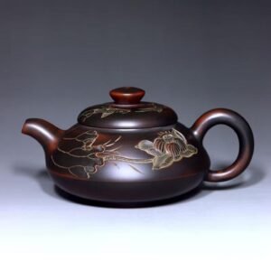 Handmade Nixing clay teapot, Abundance style - artisan pottery from Qinzhou, China