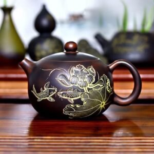 Handmade Nixing clay teapot - artisan pottery from Qinzhou, China