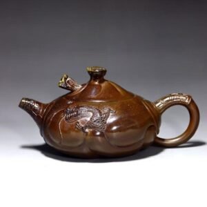 Handmade Nixing clay teapot, Koi Dragon style - artisan pottery from Qinzhou, China