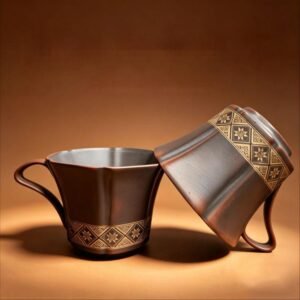 Handmade Nixing clay coffee cup, Retro style - artisan pottery from Qinzhou, China