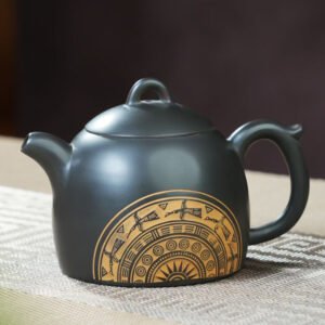 Handmade Nixing clay teapot set, Qin Quan style - artisan pottery from Qinzhou, China