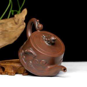 Handmade Nixing clay teapot, Dolphin Bionic style - artisan pottery from Qinzhou, China
