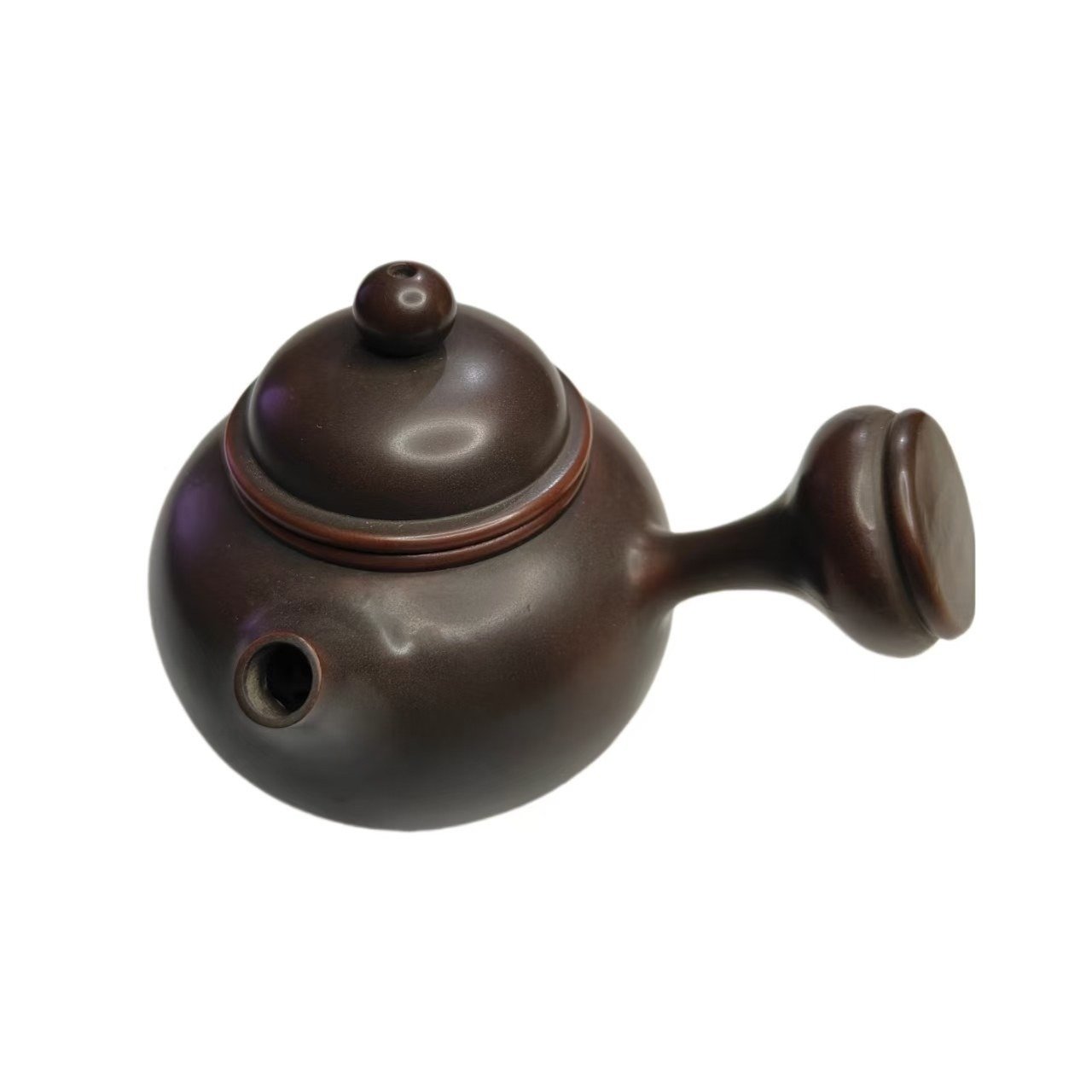 Hand-carved Nixing clay teapot, Side-Handle style - product detail view 5