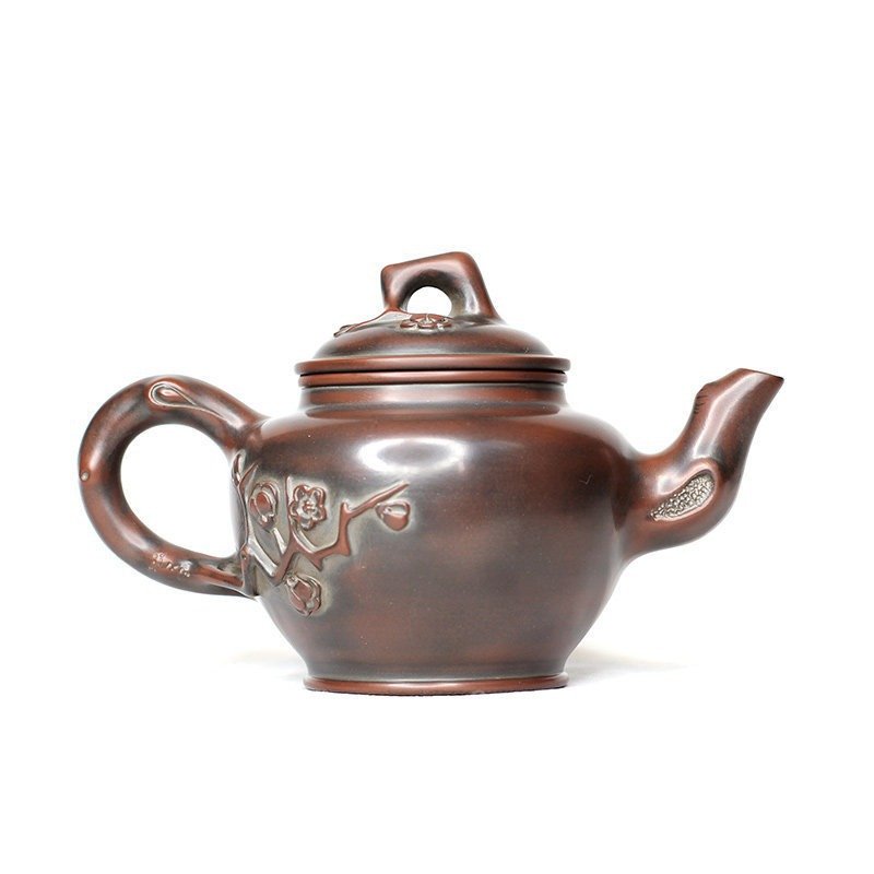 Hand-carved Nixing clay teapot, Vintage Calligraphy style - product detail view 5